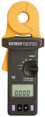 Extech - 1/4 to 1,500 k Ohm, Earth Ground Resistance Tester - 0.001 to 0.002 Resolution - Exact Tool & Supply
