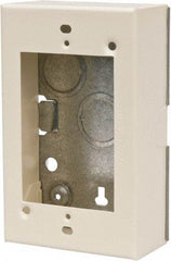 Wiremold - 1 Gang, (2) 1/2" Knockouts, Steel Rectangle Device Box - 4-5/8" Overall Height x 2-7/8" Overall Width x 1-3/8" Overall Depth - Exact Tool & Supply
