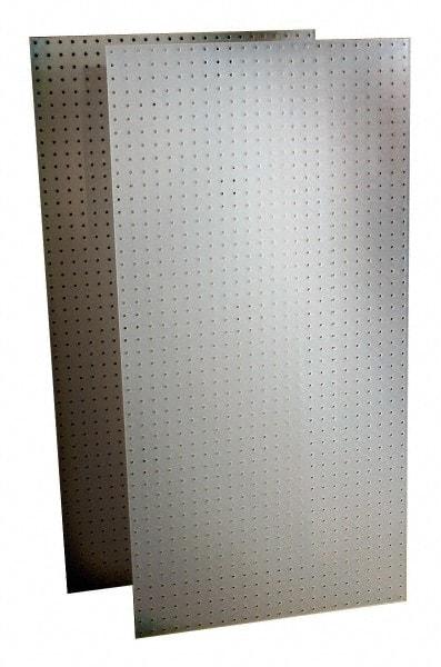 Triton - 48" Wide x 24" High Storage Peg Board - 2 Panels, Polypropylene, White - Exact Tool & Supply