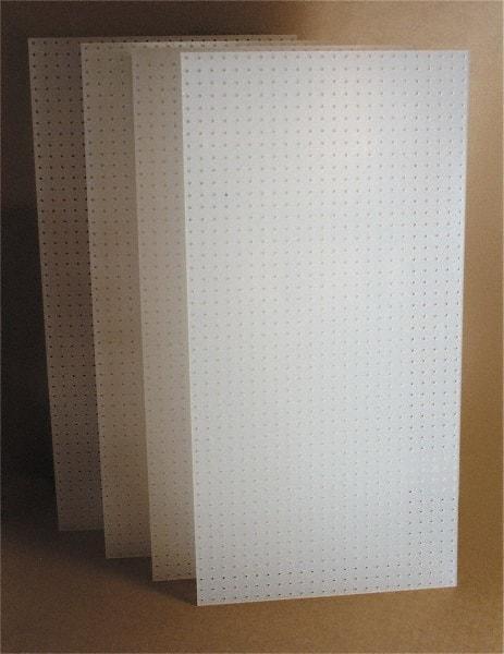Triton - 48" Wide x 24" High Storage Peg Board - 4 Panels, Polypropylene, White - Exact Tool & Supply
