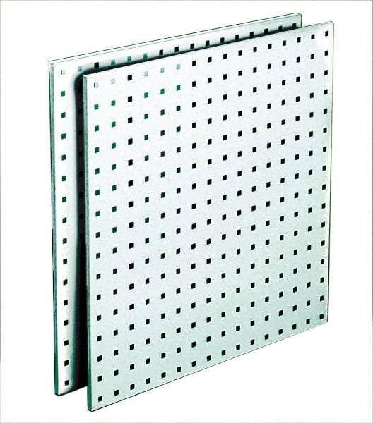 Triton - 24" Wide x 24" High Storage Peg Board - 2 Panels, Steel, White - Exact Tool & Supply