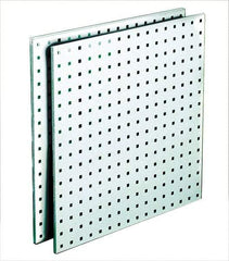 Triton - 24" Wide x 24" High Storage Peg Board - 2 Panels, Steel, White - Exact Tool & Supply