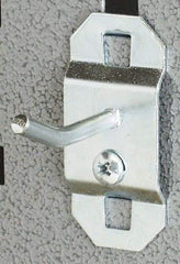 Triton - 3/16" Diam, 1" Long Single Angled End Pegboard Hook - 1-5/8" Projection, 30° Bend, 1/2" Bend Length, Steel - Exact Tool & Supply