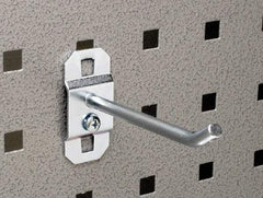 Triton - 3/16" Diam, 4" Long Single Angled End Pegboard Hook - 4-3/4" Projection, 30° Bend, 1/2" Bend Length, Steel - Exact Tool & Supply
