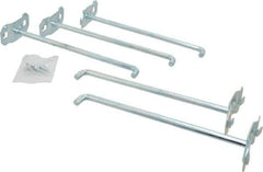 Triton - 1/4" Diam, 6" Long Single Angled End Pegboard Hook - 6-3/8" Projection, 90° Bend, 45/64" Bend Length, Steel - Exact Tool & Supply