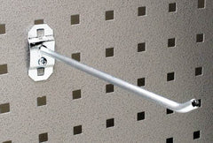 Triton - 1/4" Diam, 8" Long Single Angled End Pegboard Hook - 8-3/4" Projection, 30° Bend, 1/2" Bend Length, Steel - Exact Tool & Supply