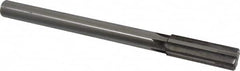 Made in USA - 0.874" Carbide-Tipped 6 Flute Chucking Reamer - Exact Tool & Supply
