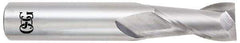 OSG - 1", 1-1/2" LOC, 1" Shank Diam, 4" OAL, 2 Flute, Solid Carbide Square End Mill - Single End, Uncoated, Spiral Flute, 30° Helix, Centercutting, Right Hand Cut, Right Hand Flute, Series 452 - Exact Tool & Supply