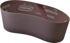 Norton - 4" Wide x 24" OAL, 180 Grit, Aluminum Oxide Abrasive Belt - Aluminum Oxide, Very Fine, Coated, Series R228 - Exact Tool & Supply