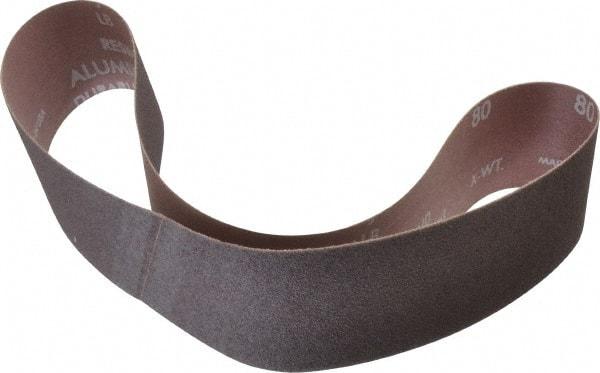 Norton - 2" Wide x 30" OAL, 80 Grit, Aluminum Oxide Abrasive Belt - Aluminum Oxide, Medium, Coated, Series R228 - Exact Tool & Supply