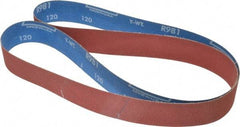 Norton - 1-1/2" Wide x 60" OAL, 120 Grit, Ceramic Abrasive Belt - Ceramic, Fine, Coated, Y Weighted Cloth Backing, Series R981 - Exact Tool & Supply