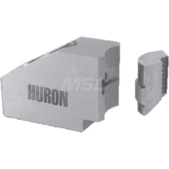 Huron Machine Products - Hard Lathe Chuck Jaws; Jaw Type: Collet Pad Jaw ; Jaw Interface Type: 1.5mm x 60 Serrated ; Maximum Compatible Chuck Diameter (Inch): 8 ; Material: 1018 Steel ; Overall Width/Diameter (Inch): 1-1/2 ; Overall Length (Decimal Inch) - Exact Tool & Supply