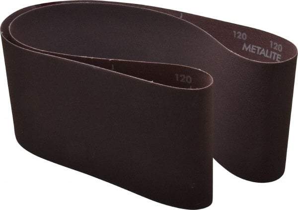 Norton - 6" Wide x 60" OAL, 120 Grit, Aluminum Oxide Abrasive Belt - Aluminum Oxide, Fine, Coated, Series R228 - Exact Tool & Supply