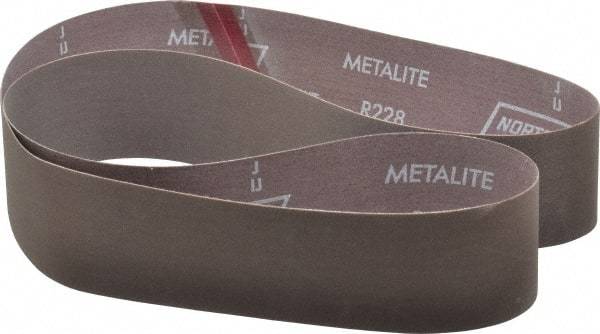 Norton - 2-1/2" Wide x 60" OAL, 320 Grit, Aluminum Oxide Abrasive Belt - Aluminum Oxide, Extra Fine, Coated, Series R228 - Exact Tool & Supply