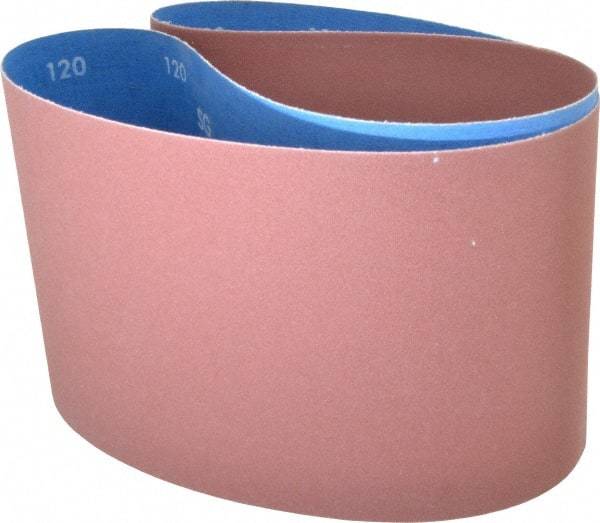 Norton - 6" Wide x 48" OAL, 120 Grit, Ceramic Abrasive Belt - Ceramic, Fine, Coated, Y Weighted Cloth Backing, Series R984 - Exact Tool & Supply