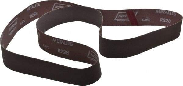 Norton - 2" Wide x 72" OAL, 240 Grit, Aluminum Oxide Abrasive Belt - Aluminum Oxide, Very Fine, Coated, Series R228 - Exact Tool & Supply