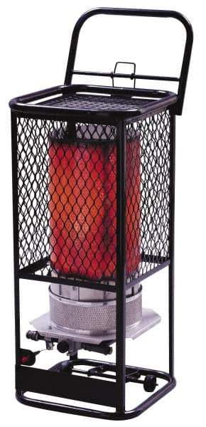 Heatstar - 125,000 BTU, Portable Propane Radiant Heater - 100 Lb Fuel Capacity, 16-1/4" Long x 16-1/4" Wide x 35" High - Exact Tool & Supply