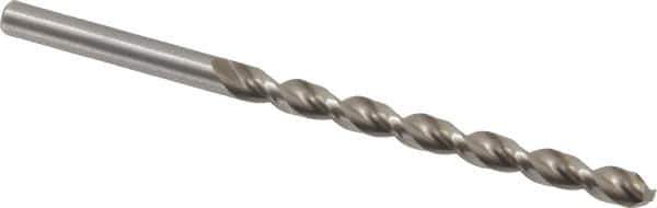 Chicago-Latrobe - #10 135° High Speed Steel Jobber Drill - Bright Finish, Right Hand Cut, Parabolic Flute, Straight Shank, 3-5/8" OAL, Notched Point - Exact Tool & Supply