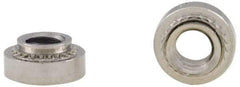 Electro Hardware - #10-32, 0.0399" Min Panel Thickness, Round Head, Clinch Captive Nut - 0.34" Head Diam, 0.25" Mounting Hole Diam, 0.09" Head Height, Passivated Stainless Steel - Exact Tool & Supply