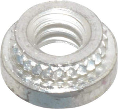 Electro Hardware - #6-32, 0.0599" Min Panel Thickness, Round Head, Broach Captive Nut - 0.281" Head Diam, 0.213" Mounting Hole Diam, 0.065" Head Height, Tin Plated Steel - Exact Tool & Supply