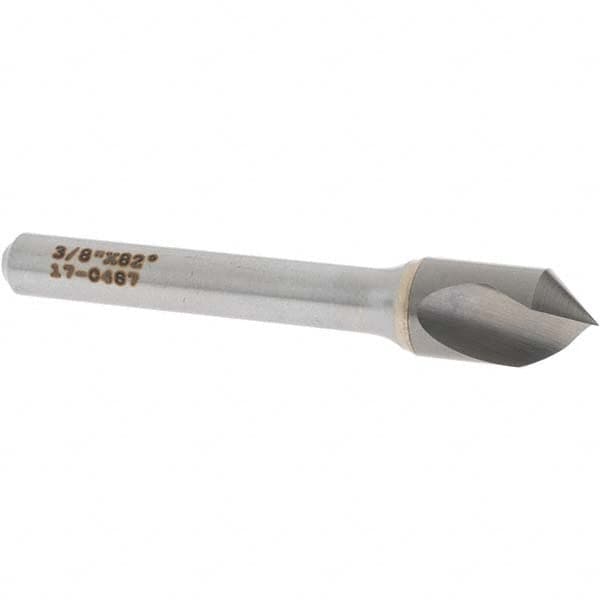 OSG - 3/8" Head Diam, 1/4" Shank Diam, 1 Flute 82° Solid Carbide Countersink - Exact Tool & Supply