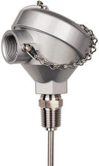 Thermo Electric - -148 to 900°F, 100 OMS Industrial RTD, Thermocouple Probe - 1/2 Inch Hex Mount, 6 Inch Probe Sheath Length, 10 Sec Response Time - Exact Tool & Supply