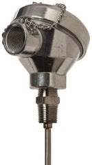 Thermo Electric - -148 to 900°F, 100 OMS Industrial RTD, Thermocouple Probe - 1/2 Inch Hex Mount, 9 Inch Probe Sheath Length, 10 Sec Response Time - Exact Tool & Supply