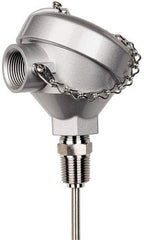 Thermo Electric - -148 to 900°F, 100 OMS Industrial RTD, Thermocouple Probe - 1/2 Inch Hex Mount, 6 Inch Probe Sheath Length, 10 Sec Response Time - Exact Tool & Supply