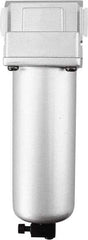 PRO-SOURCE - 1/2" Port, 8.82" High x 2-3/4" Wide, Standard FRL Filter with Aluminum Bowl & Manual Drain - 125 SCFM, 290 Max psi, 140°F Max, Modular Connection, 3 oz Bowl Capacity - Exact Tool & Supply