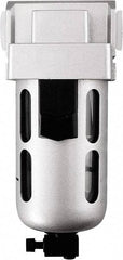 PRO-SOURCE - 1" Port, 10.24" High x 3.54" Wide, Heavy-Duty FRL Filter with Polycarbonate Bowl & Manual Drain - 230 SCFM, 145 Max psi, 140°F Max, Modular Connection, Bowl Guard, 5.6 oz Bowl Capacity - Exact Tool & Supply