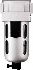 PRO-SOURCE - 3/4" Port, 10.24" High x 3.54" Wide, Heavy-Duty FRL Filter with Polycarbonate Bowl & Manual Drain - 175 SCFM, 145 Max psi, 140°F Max, Modular Connection, Bowl Guard, 5.6 oz Bowl Capacity - Exact Tool & Supply
