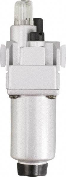 PRO-SOURCE - 1" NPT, 290 Max psi Heavy Duty Modular Lubricator - Aluminum Bowl, Aluminum Die Cast Body, 318 CFM, 140°F Max Temp, 3.54" Wide x 11.00" High - Exact Tool & Supply
