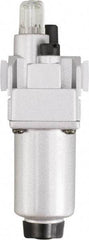 PRO-SOURCE - 1" NPT, 290 Max psi Heavy Duty Modular Lubricator - Aluminum Bowl, Aluminum Die Cast Body, 318 CFM, 140°F Max Temp, 3.54" Wide x 11.00" High - Exact Tool & Supply