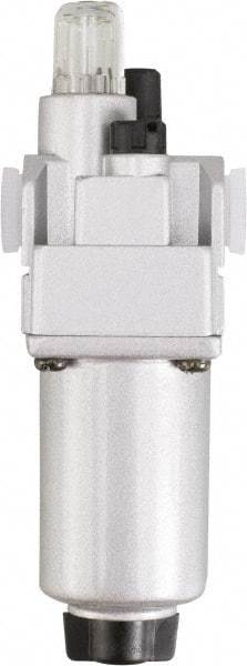 PRO-SOURCE - 3/8" NPT, 290 Max psi Intermediate Modular Lubricator - Aluminum Bowl, Aluminum Die Cast Body, 106 CFM, 140°F Max Temp, 2.16" Wide x 8.07" High - Exact Tool & Supply