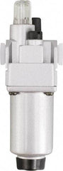 PRO-SOURCE - 3/8" NPT, 290 Max psi Intermediate Modular Lubricator - Aluminum Bowl, Aluminum Die Cast Body, 106 CFM, 140°F Max Temp, 2.16" Wide x 8.07" High - Exact Tool & Supply