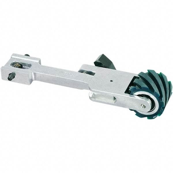 Dynabrade - 2" Wide Contact Arm - 72" Belt Length x 2" Belt Width, Serrated, Urethane, 70" Contact Wheel Diam - Exact Tool & Supply