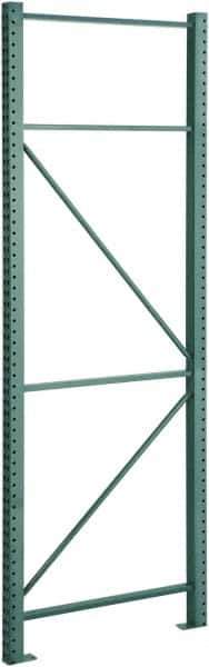 Steel King - 26,700 Lb Capacity Heavy-Duty Framing Upright Pallet Rack Seismic - 3" Wide x 144" High x 42" Deep, Green - Exact Tool & Supply