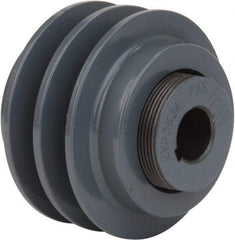 TB Wood's - 1-5/8" Inside Diam x 6-1/2" Outside Diam, 2 Groove, Variable Pitched Type 2 Sheave - Belt Sections 4L, 5L, A, B & 5V, 3-1/4" Sheave Thickness, 1-1/4" Side Groove Thickness 1-5/8 to 2-3/8" Face Width - Exact Tool & Supply