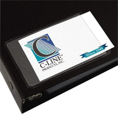 C-LINE - 10 Piece Business Card/ID Protectors - 3-1/2" High x 2" Wide - Exact Tool & Supply