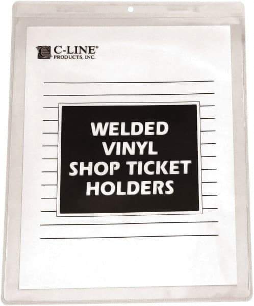 C-LINE - 50 Piece Clear Shop Ticket Holder - 8" High x 5" Wide - Exact Tool & Supply