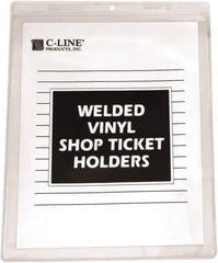 C-LINE - 50 Piece Clear Shop Ticket Holder - 8" High x 5" Wide - Exact Tool & Supply
