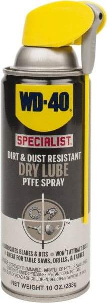 WD-40 Specialist - 10 oz Aerosol Dry Film with PTFE Spray Lubricant - High Temperature, Low Temperature, High Pressure - Exact Tool & Supply