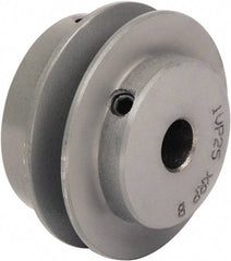 TB Wood's - 1-1/8" Inside Diam x 7.1" Outside Diam, 1 Groove, Variable Pitched Type 1 Sheave - Belt Sections 4L, 5L, A, B & 5V, 1-21/32" Sheave Thickness, 7/16" Side Groove Thickness 7/8 to 1-1/4" Face Width - Exact Tool & Supply