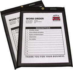 C-LINE - 25 Piece Clear Stitched Shop Ticket Holder - 11" High x 8-1/2" Wide - Exact Tool & Supply