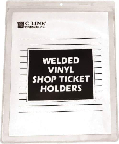 C-LINE - 50 Piece Clear Shop Ticket Holder - 12" High x 9" Wide - Exact Tool & Supply