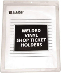 C-LINE - 50 Piece Clear Shop Ticket Holder - 11" High x 8-1/2" Wide - Exact Tool & Supply