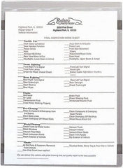 C-LINE - 15 Piece Clear Shop Ticket Holder - 11" High x 8-1/2" Wide - Exact Tool & Supply
