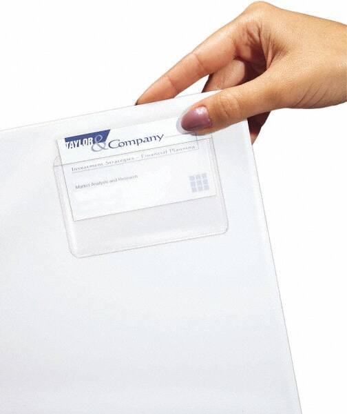 C-LINE - 10 Piece Business Card/ID Protectors - 2" High x 3-1/2" Wide - Exact Tool & Supply