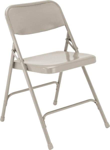 NPS - 18-1/4" Wide x 20-1/4" Deep x 29-1/2" High, Steel Standard Folding Chair - Gray - Exact Tool & Supply