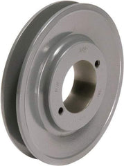TB Wood's - 1 Groove, 1/2 to 1-1/2 Bore Diam, 4.95" Outside Diam, QD Bushed V Belt Sheave - 4.2 A Diam Belt Pitch - Exact Tool & Supply